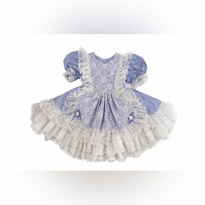 Vintage Dolls & Darlings Pageant Dress - Periwinkle, Layers of Lace EUC - Size 4